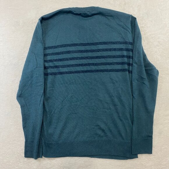 Smartwool Sweater Mens Size L Sparwood Striped Blue Crew Neck Lightweight Wool - Picture 6 of 11